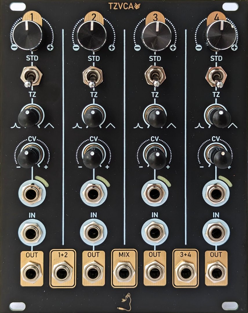 TZVCA - 4-channel four-quadrant mixing VCA – Tenderfoot Electronics